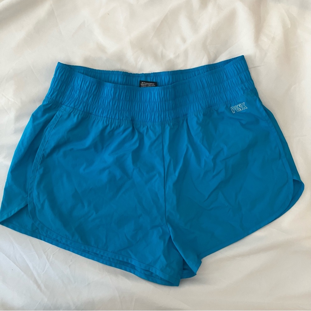 Pink Victoria’s Secret Active Blue Running Shorts Size L